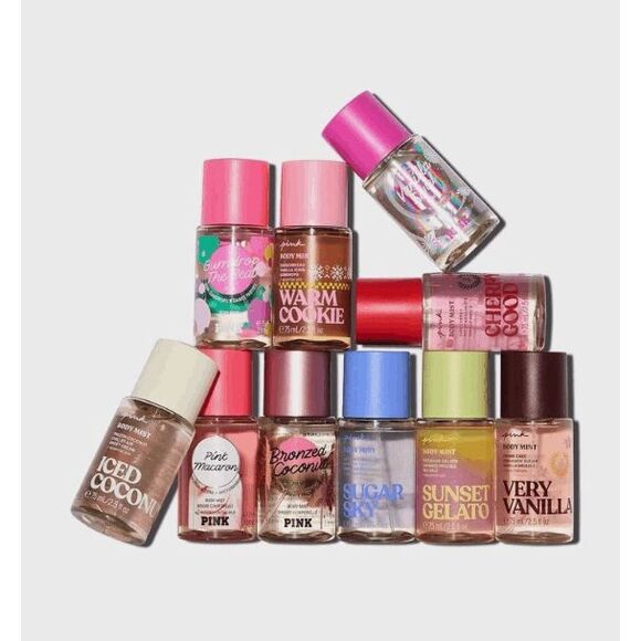 Victoria's Secret PINK We Mist You! Mini Mist Wreath Gift Set 10 Bottles - Picture 4 of 4